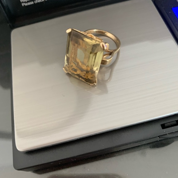 30 k citrine 14k gold ring - Picture 6 of 8